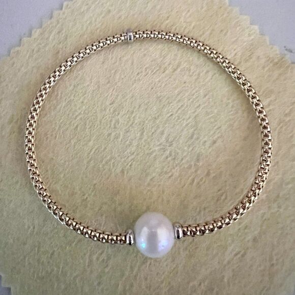 Phillip Gavriel 14K GOLD POPCORN STRETCH PEARL BRACELET - Picture 5 of 9